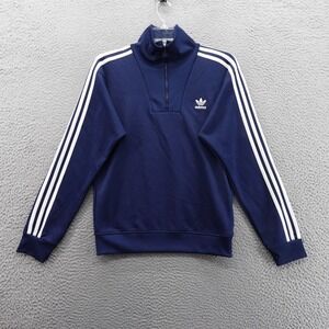 Adidas Originals Funnelneck Track Jacket XSmall Blue Men 1/4 Zip‎ Pullover NWT